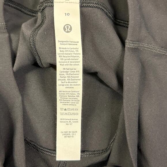 Lululemon Black Align Wide Leg Pleated Palazzo Pants Regular Boho Size 10 NWT - Picture 9 of 10